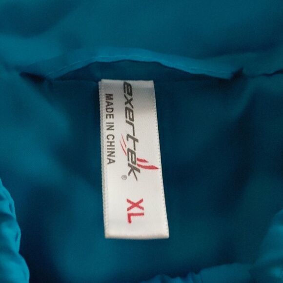 Exertek turquoise and black puffer vest  Sz XL - Picture 5 of 5